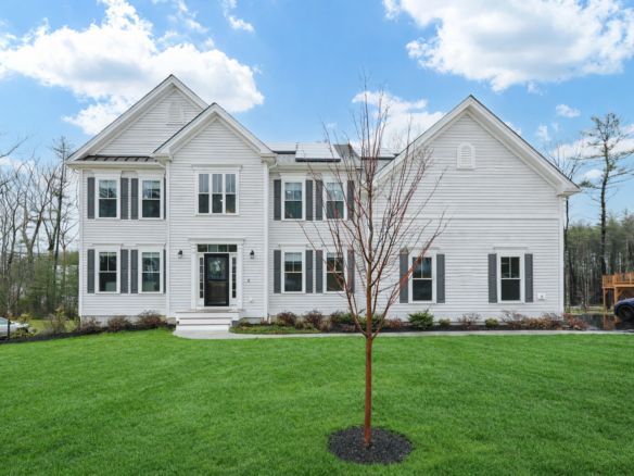 Newly landscaped colonial style home