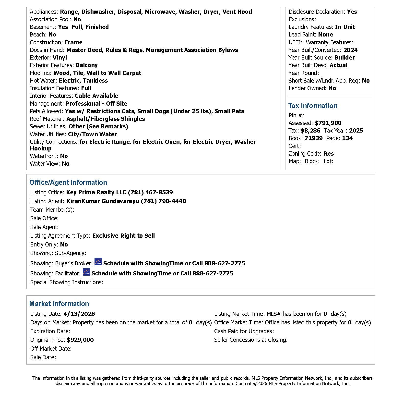 11 Winslow Lane - Unit 2 Grafton, MA 3 MLS Listing 11 winslow Page 02 e1776147773113