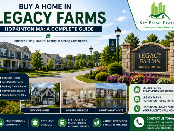 Legacy Farms apartments Hopkinton MA with luxury residences and landscaped surroundings.
